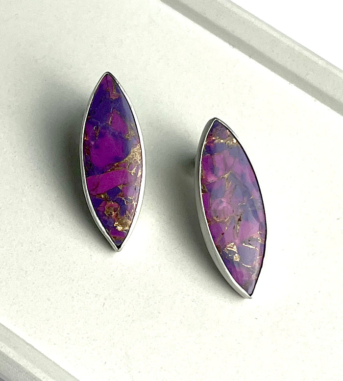 OOAK: Purple Spiny Oyster Earrings