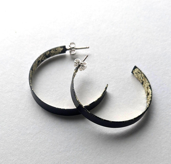 Steel hoops with gold foil