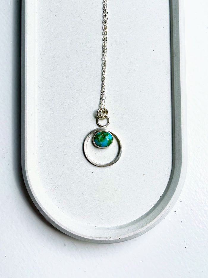 OOAK: Turquoise Necklace with Circle