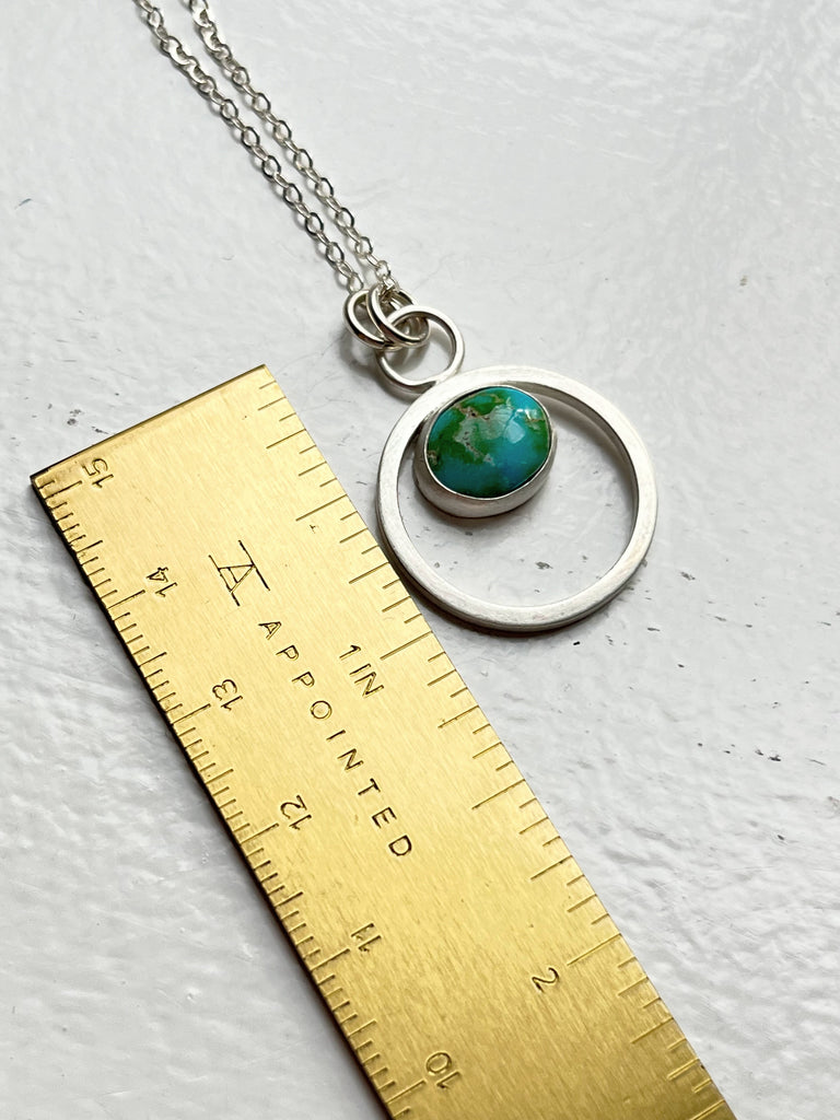 OOAK: Turquoise Necklace with Circle