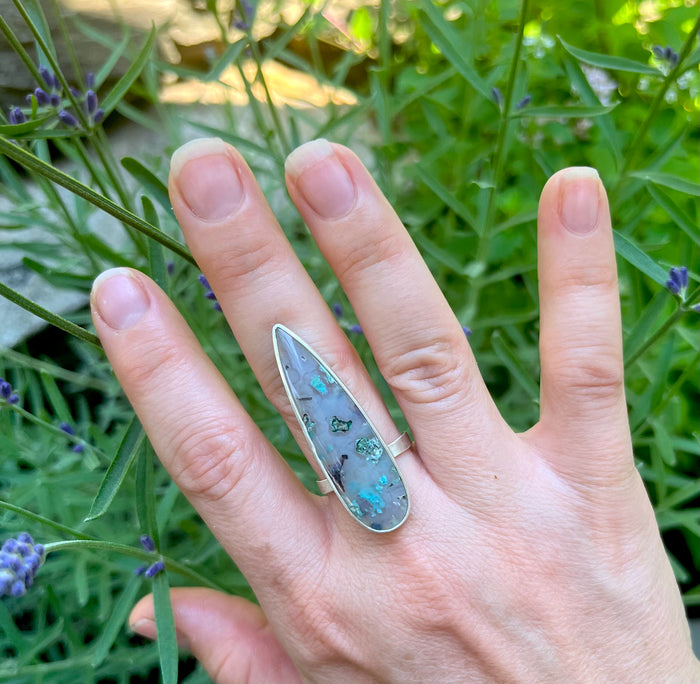 OOAK: Confetti Chrysocolla Ring - Size 7