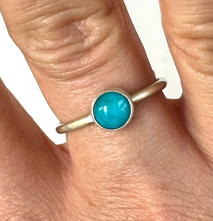 OOAK: Single Turquoise Ring - Size 6 1/5