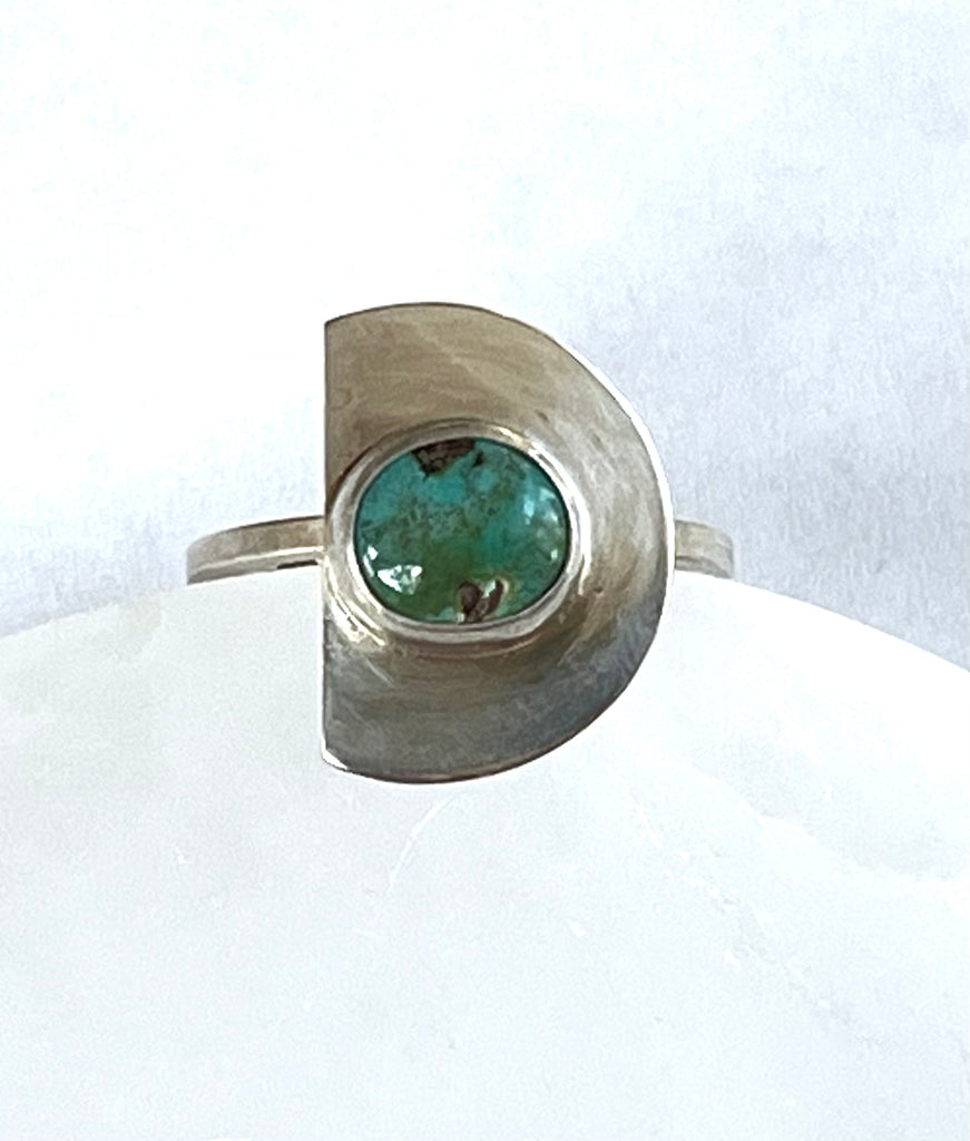 OOAK: Bamboo Turquoise Ring - Size 8