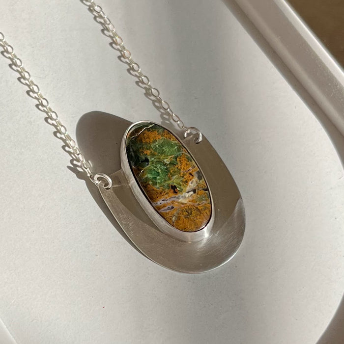 OOAK: Emerald Green Opal Necklace