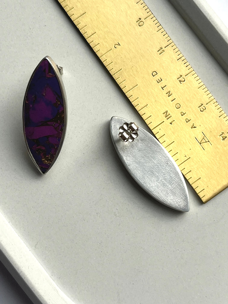 OOAK: Purple Spiny Oyster Earrings