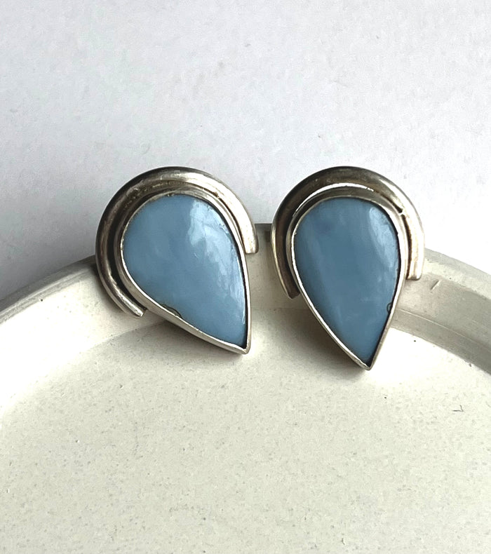 OOAK: Blue Lace Agate Earrings